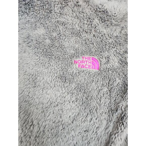 The North Face womens sz Med. fleece jacket full zip gray pink zip pockets - Picture 9 of 13